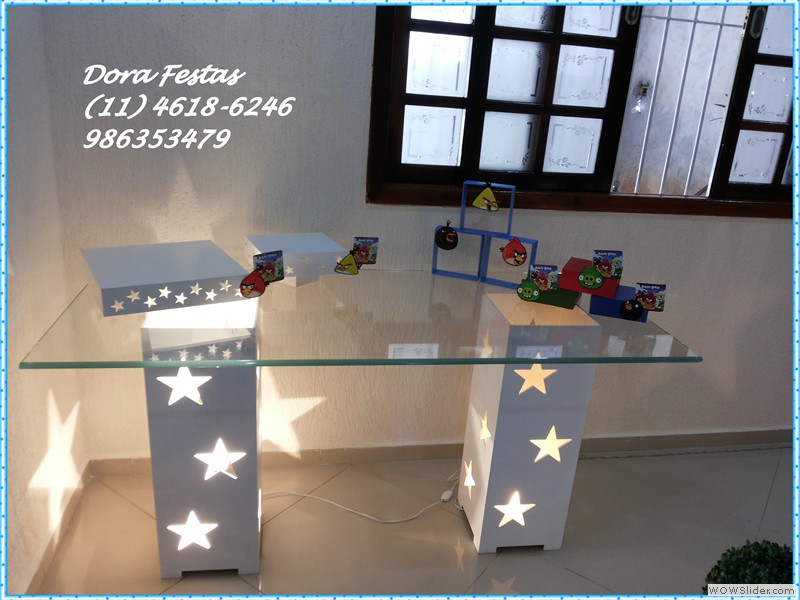 Decoração Angry Birds  - Mesa de guloseimas